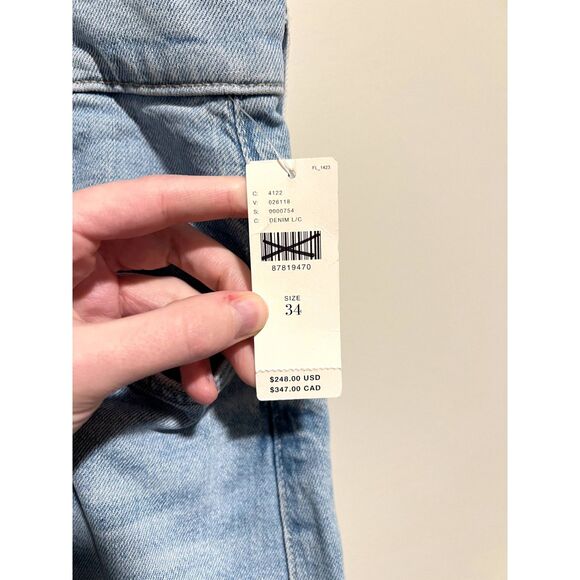 NWT MOTHER The Rambler Zip Flood Jeans in Cherie Cherie Plus Size 34 - Picture 14 of 16